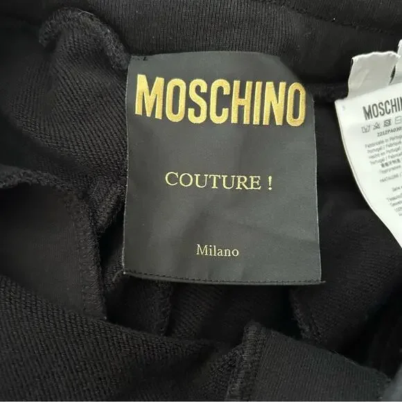 Moschino Double Question Mark Logo Men’s Black Shorts